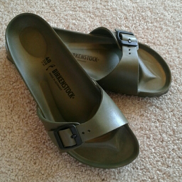 army green birkenstocks